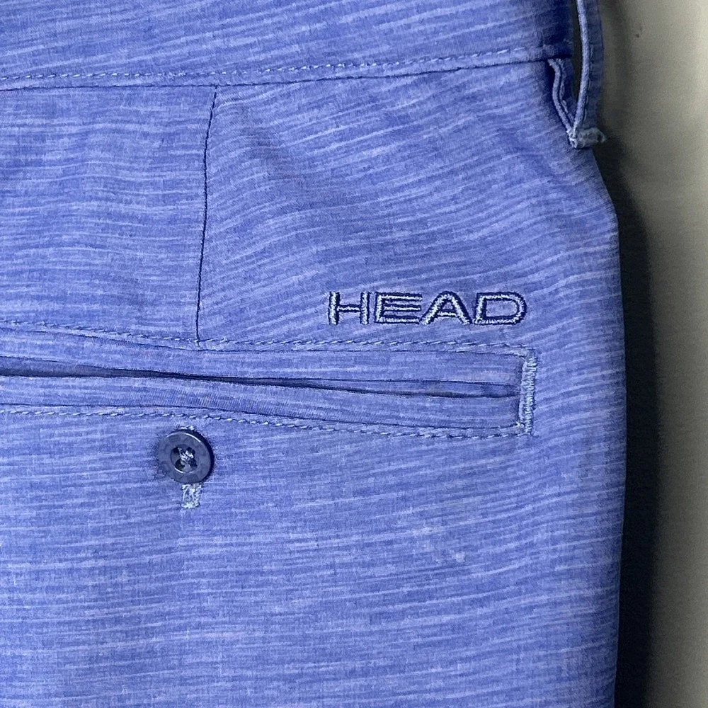 HEAD Golf Shorts Mens 36‎ Blue Flat Front Lightweight Stretch Performance